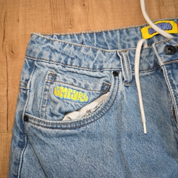 Empyre Jeans Mens 32 Blue Wide Leg Baggy Drawstring Skater Grunge Denim Y2K - Picture 2 of 8